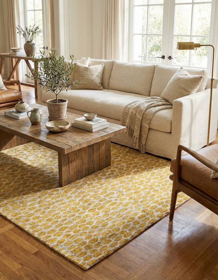 Detail image of 6' x 9'  Hand Knotted Moroccan Wool Rug