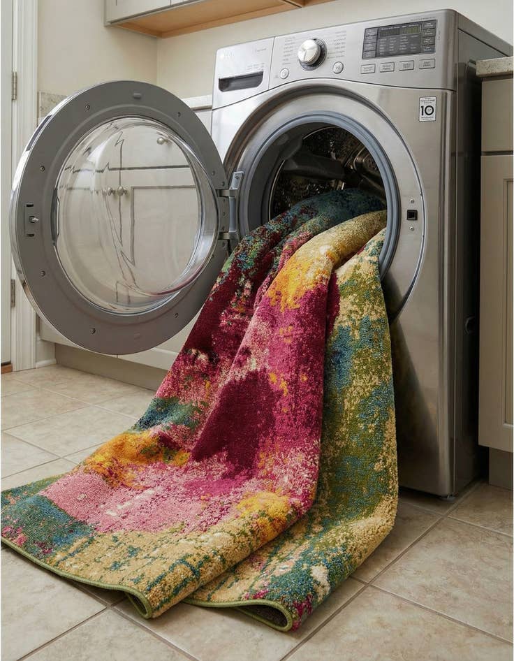 Detail image of  7' 10 x 7' 10  Washable Hyacinth Square Rug