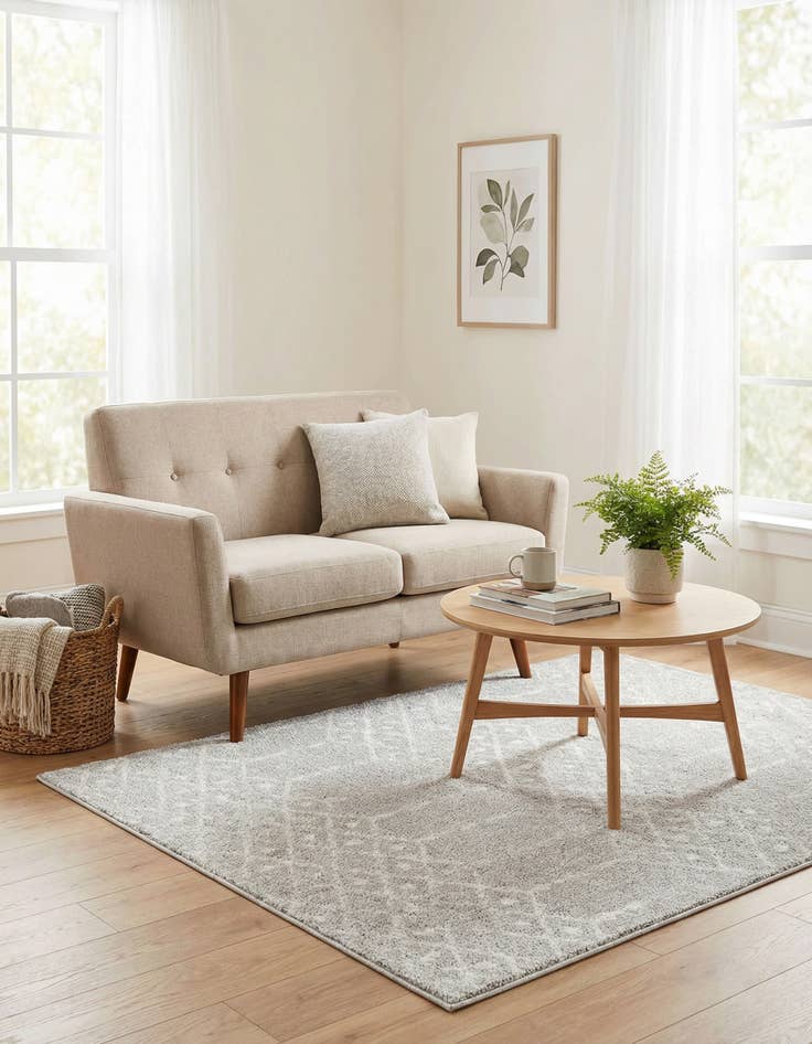 Detail image of  4' x 4' Paxon Trellis Square Rug