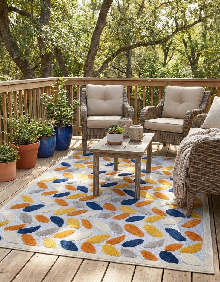 Detail image of 4' x 6'  Washable Aruba Indoor / Outdoor Rug