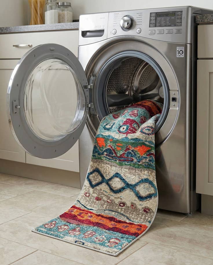 Detail image of 2' x 6' Washable Vivid Runner Rug