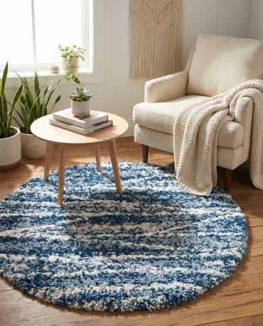  3' 3 x 3' 3 Serenity Shag Round Rug