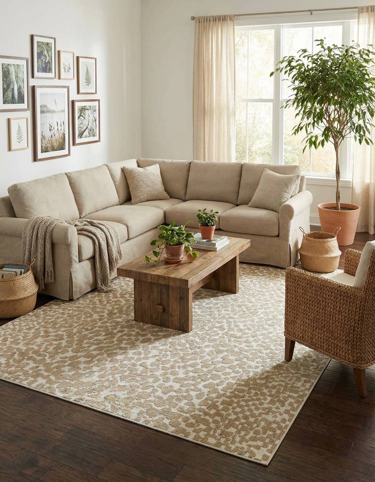 Detail image of 7' 10 x 10'  Washable Safari Indoor / Outdoor Rug