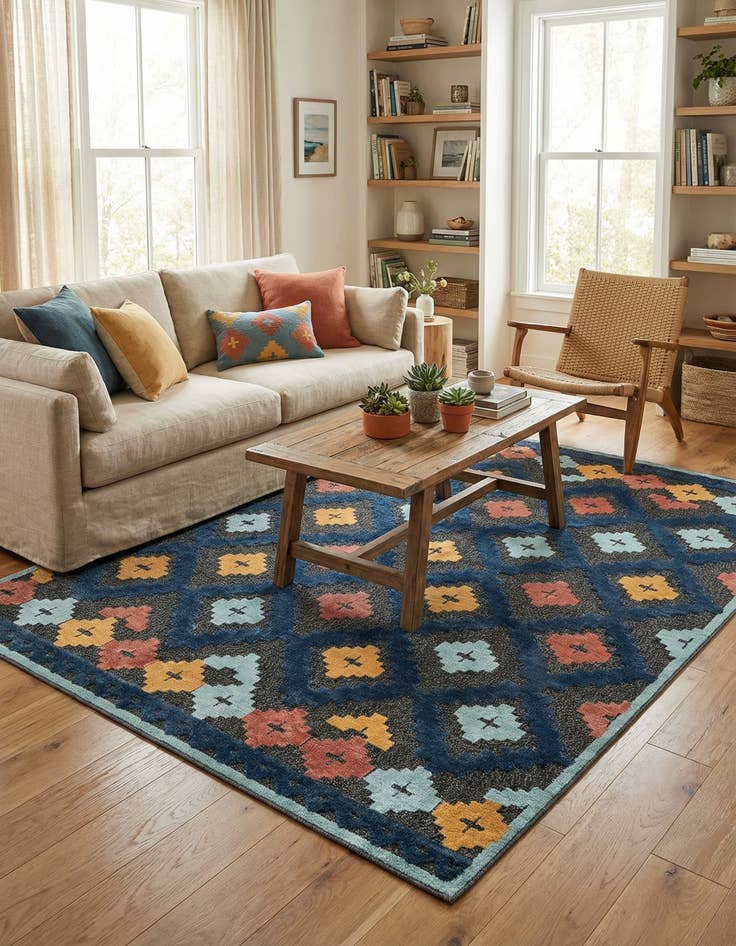 Detail image of 6' x 9'  Washable Belize Indoor / Outdoor Rug