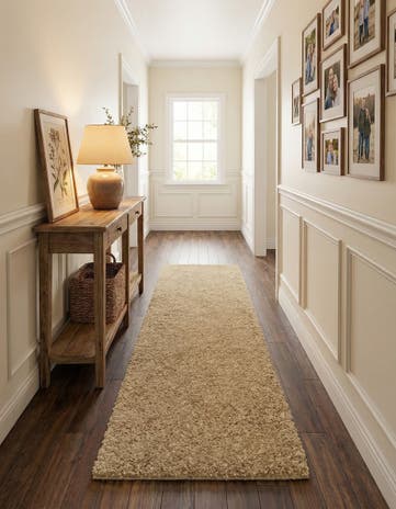 2' 7 x 13' Soft Solid Shag Runner Rug