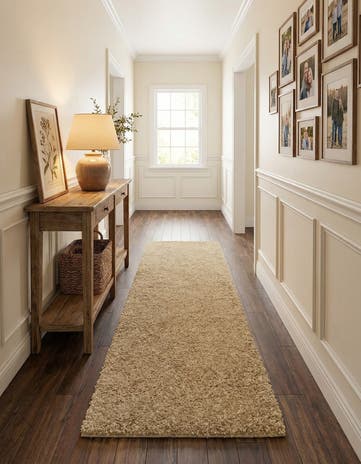 2' 7 x 13' Soft Solid Shag Runner Rug