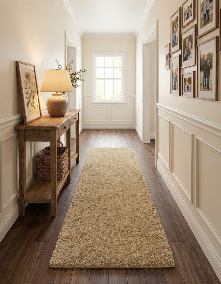 2' 7 x 13' Soft Solid Shag Runner ...