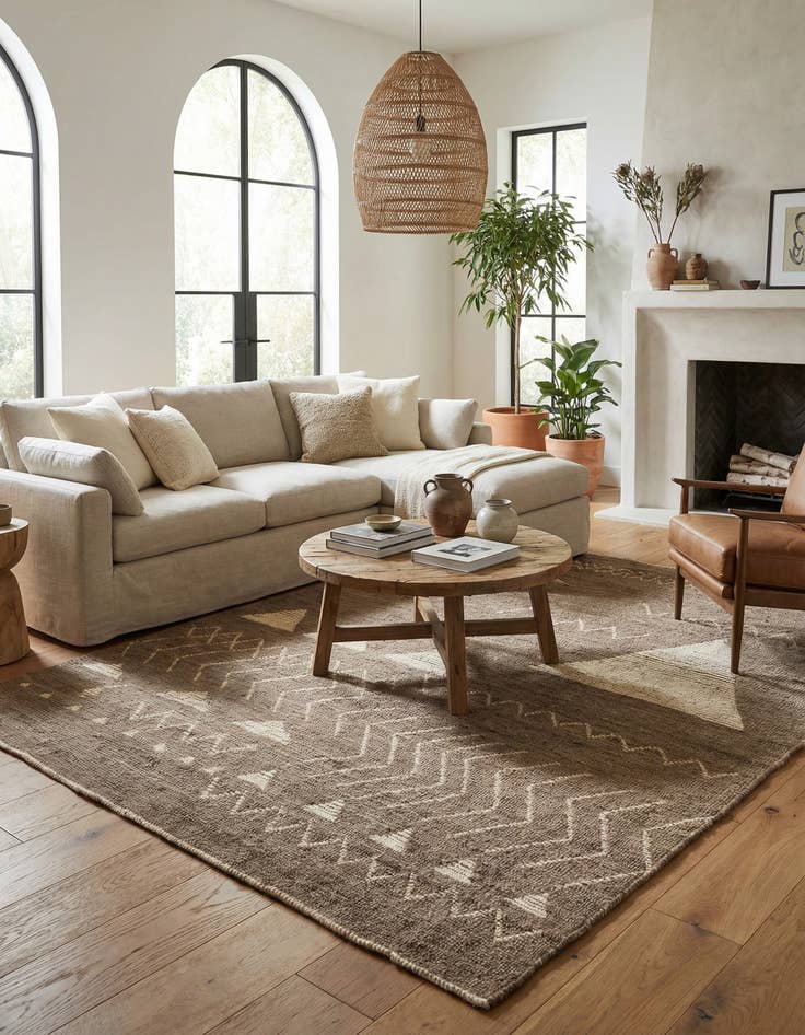 Detail image of 8' 4 x 10' 6 Hand Knotted Moroccan Wool Rug