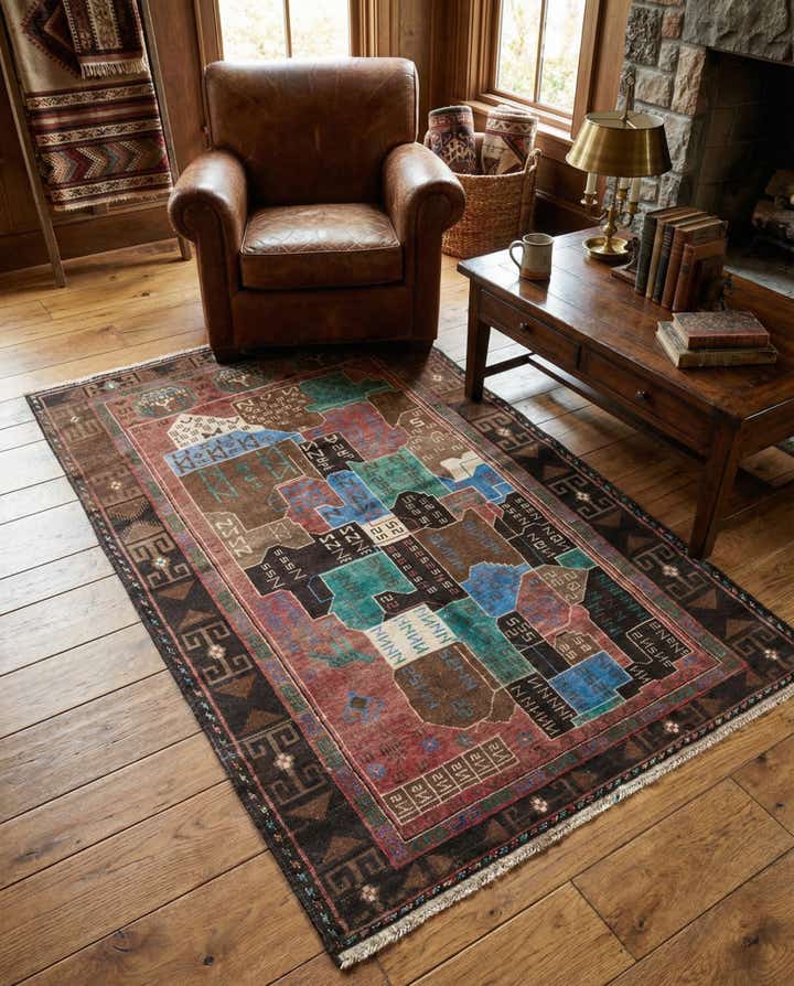 3' 9 x 6' 8 Hand Knotted Ultra Vintage Persian Wool Rug