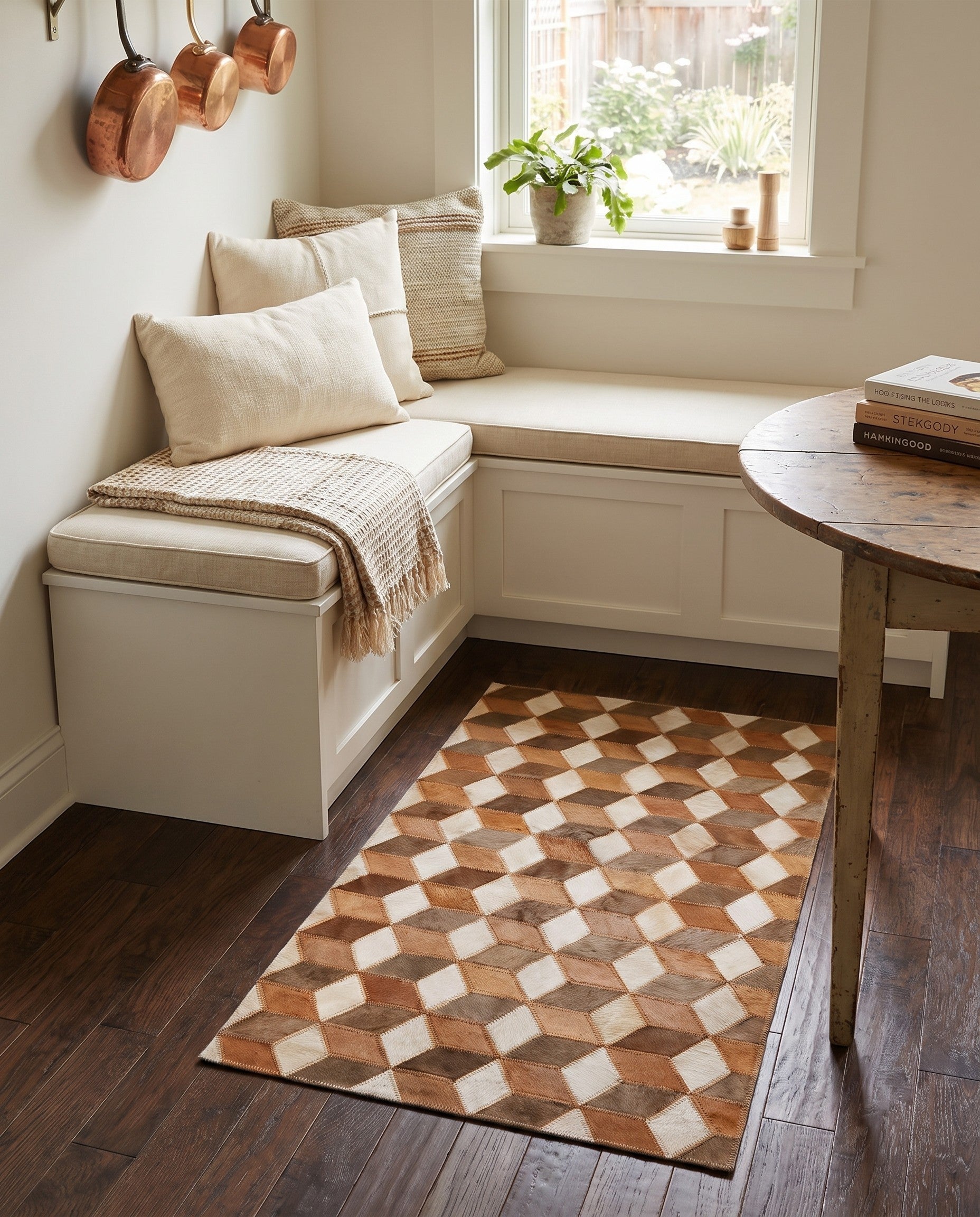 2' x 3' Cowhide Leather Rug