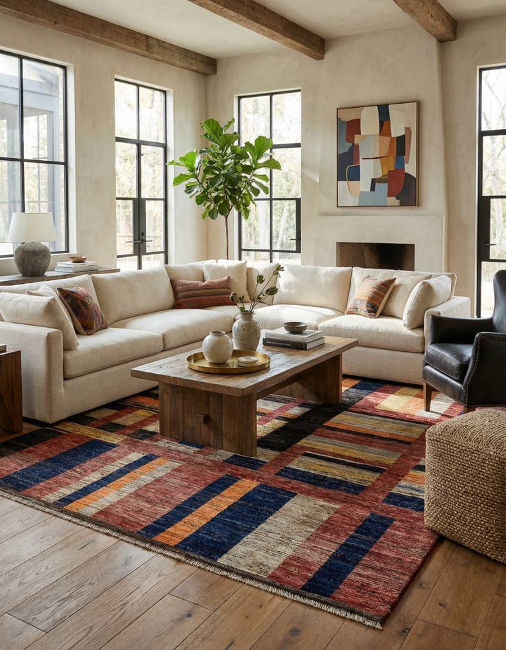 Detail image of  8' 4 x 9' 7  Hand Knotted Darya Wool Rug