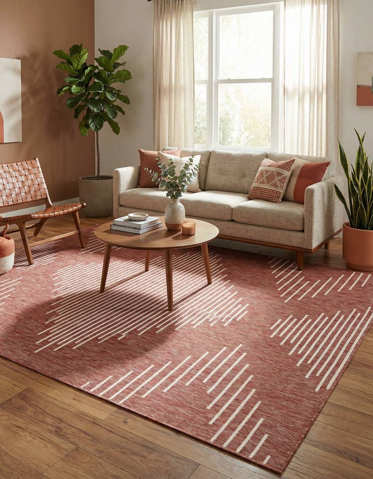 Detail image of  9' x 12'  Washable Modern Indoor / Outdoor Rug