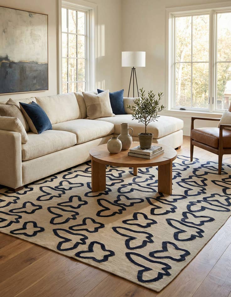 Detail image of 8' 3 x 9' 7  Hand Woven Kilim Modern Wool Rug