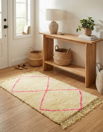 3' 2 x 5' 2 Hand Knotted Moroccan Wool Rug