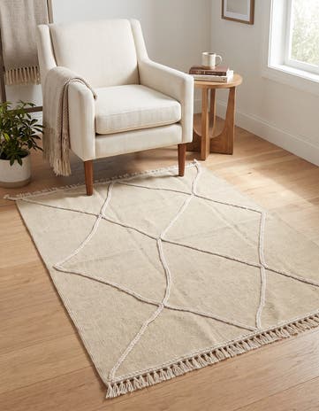 3' 5 x 4' 10 Hand Knotted Moroccan Wool Rug
