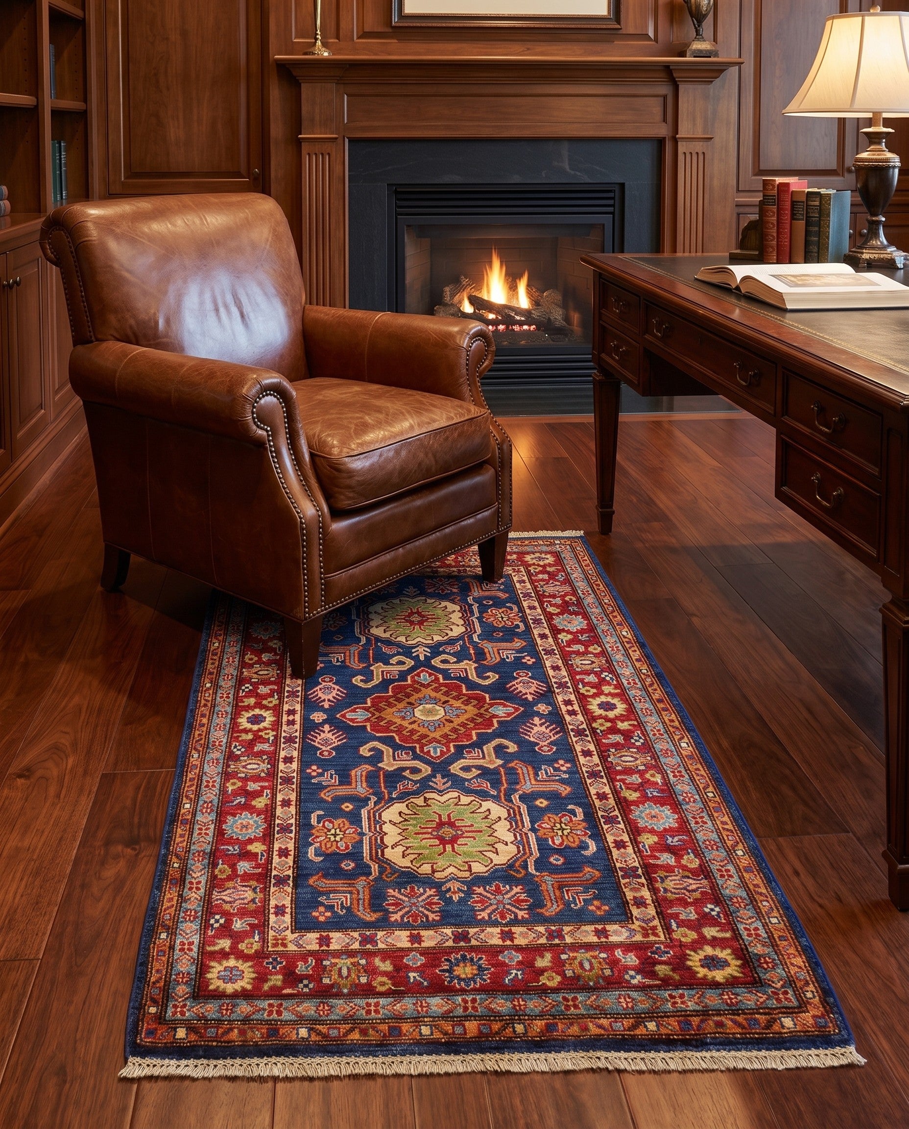 3' 5 x 5' 5 Hand Knotted Kazak Rug