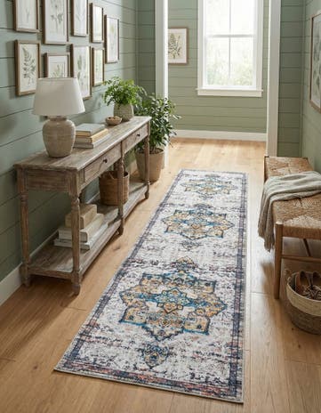 2' x 10' Washable Francesca Runner Rug