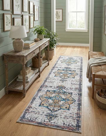 2' x 10' Washable Francesca Runner Rug