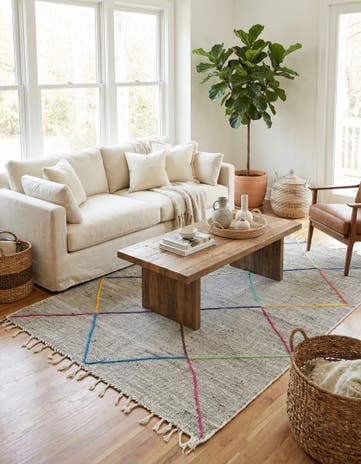 6' 4 x 9' 2 Hand Knotted Moroccan Wool Rug