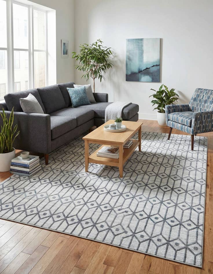 Detail image of  9' x 12' 2 Lattice Trellis Rug