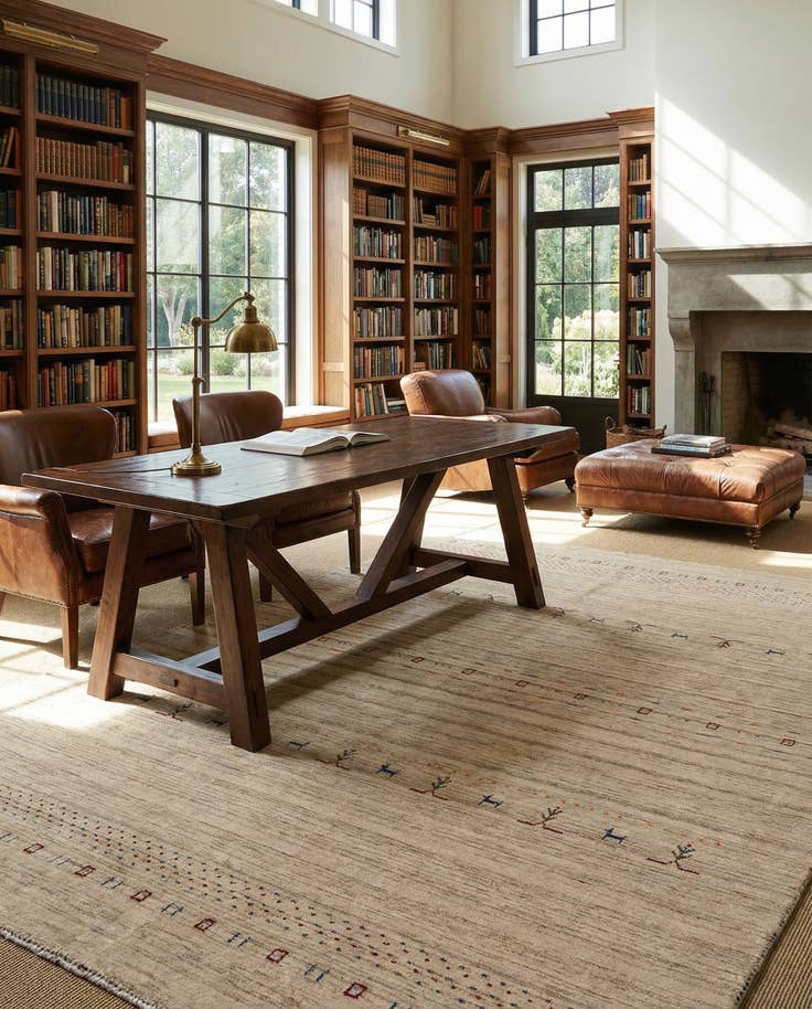 Detail image of 6' 6 x 9' 10 Hand Knotted Gabbeh Wool Rug