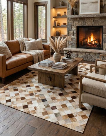 5' 1 x 8' 1 Cowhide Stocks Rug