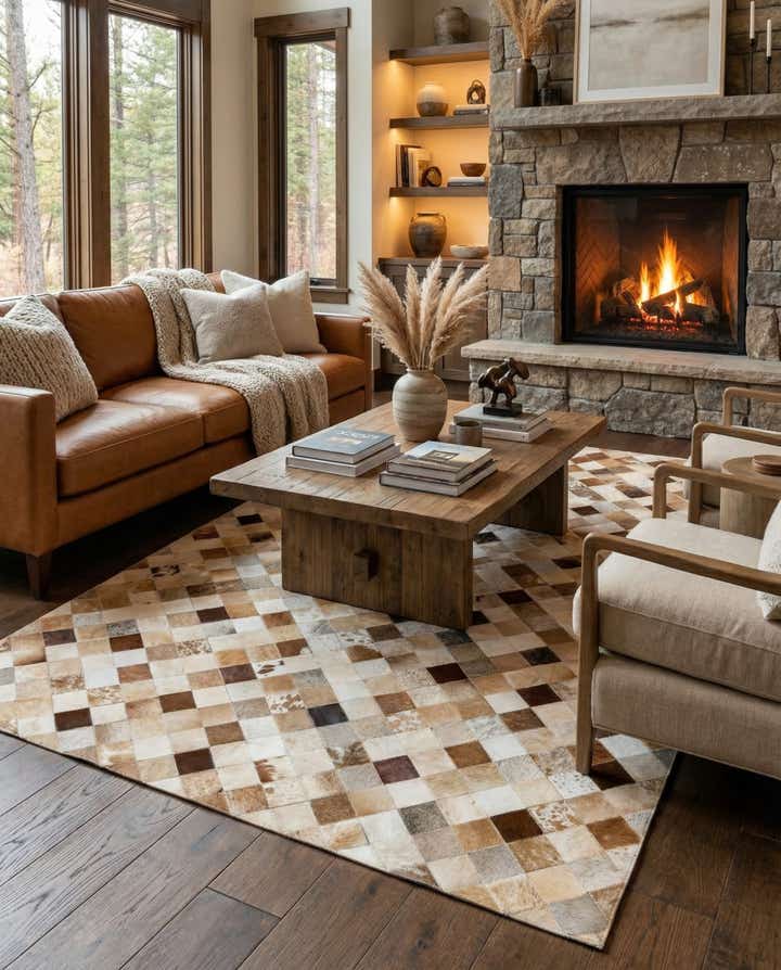 5' 1 x 8' 1 Cowhide Stocks Rug