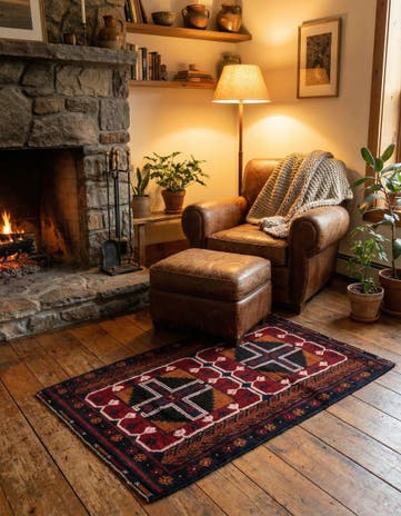2' 10 x 4' 9 Hand Knotted Balouch Persian Wool Rug
