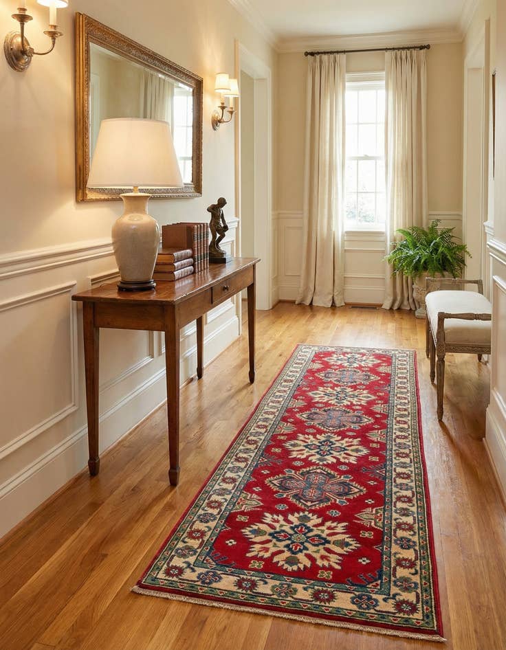 Detail image of 2' 8 x 9' 7  Hand Knotted Kazak Runner Rug