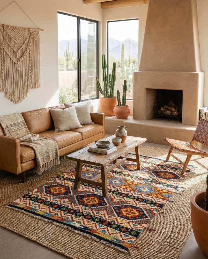 4' x 5' 9 Hand Knotted Marok Kilim Rug