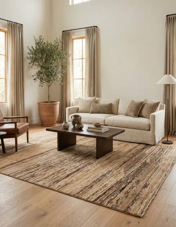 6' 4 x 9' 3 Hand Knotted Modern Ziegler Wool Rug
