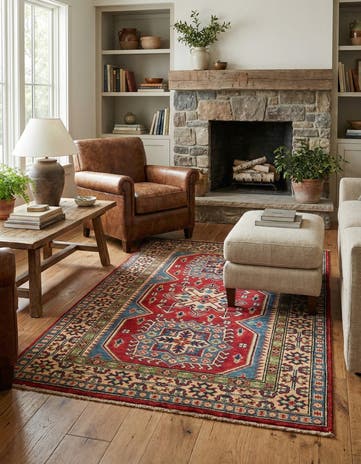 3' 3 x 5' 1 Hand Knotted Kazak Rug