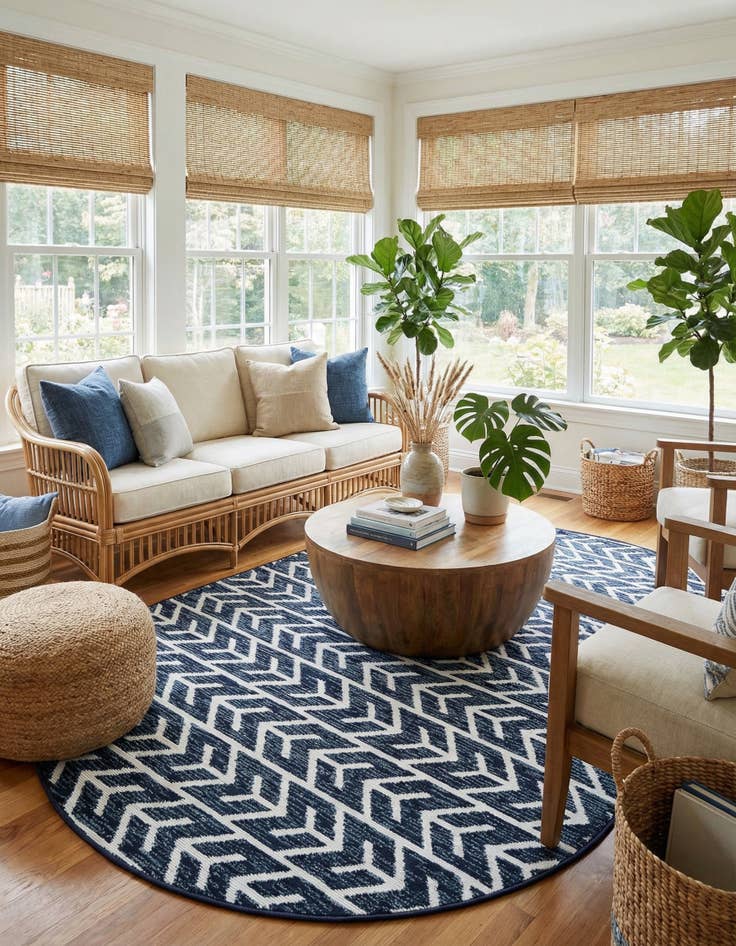 Detail image of 5' x 8' Easy-Clean Sabrina Soto Aston Indoor / Outdoor Oval Rug