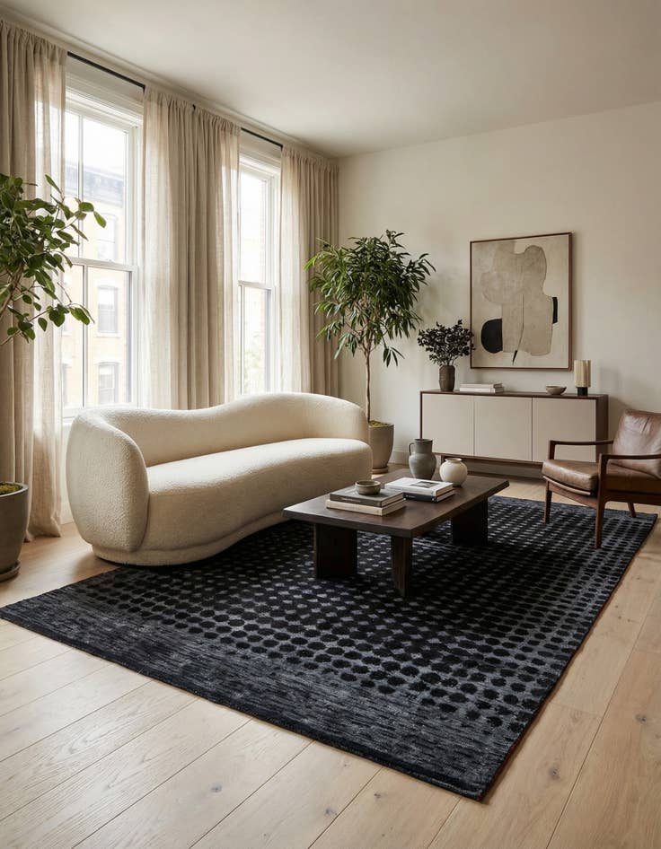 Detail image of 6' x 10'  Hand Knotted Darya Wool Rug