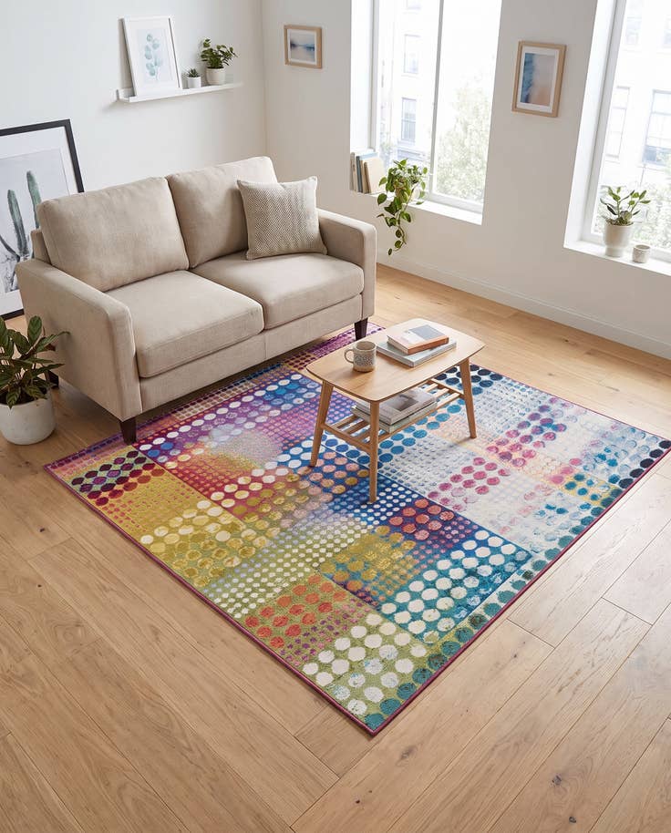 Detail image of 5' x 7' Easy-Clean Modern Indoor / Outdoor Rug