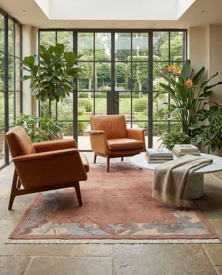 4' 3 x 6' Hand Knotted Tibet Wool Rug