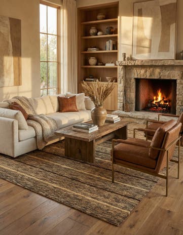 6' 8 x 9' 6 Hand Knotted Modern Ziegler Rug