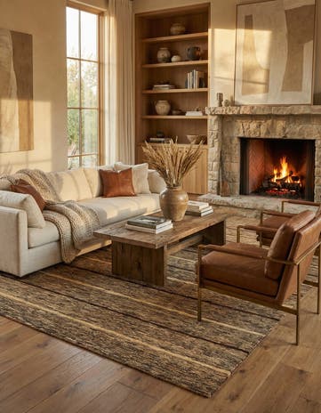 6' 8 x 9' 6 Hand Knotted Modern Ziegler Rug