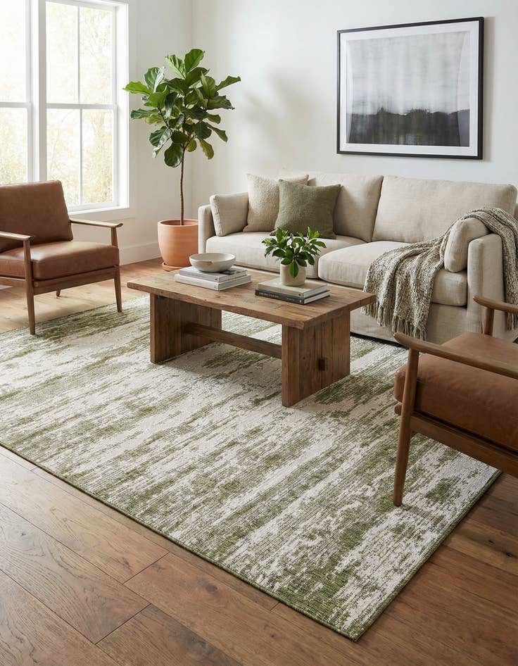 Detail image of 7' 10 x 11' Easy-Clean Modern Indoor / Outdoor Rug