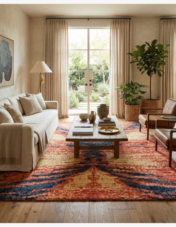 6' 5 x 9' 5 Hand Knotted Darya Wool Rug