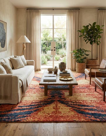6' 5 x 9' 5 Hand Knotted Darya Wool Rug