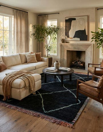 9' 4 x 12' Hand Knotted Moroccan Wool Rug