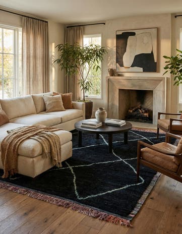 9' 4 x 12' Hand Knotted Moroccan Wool Rug