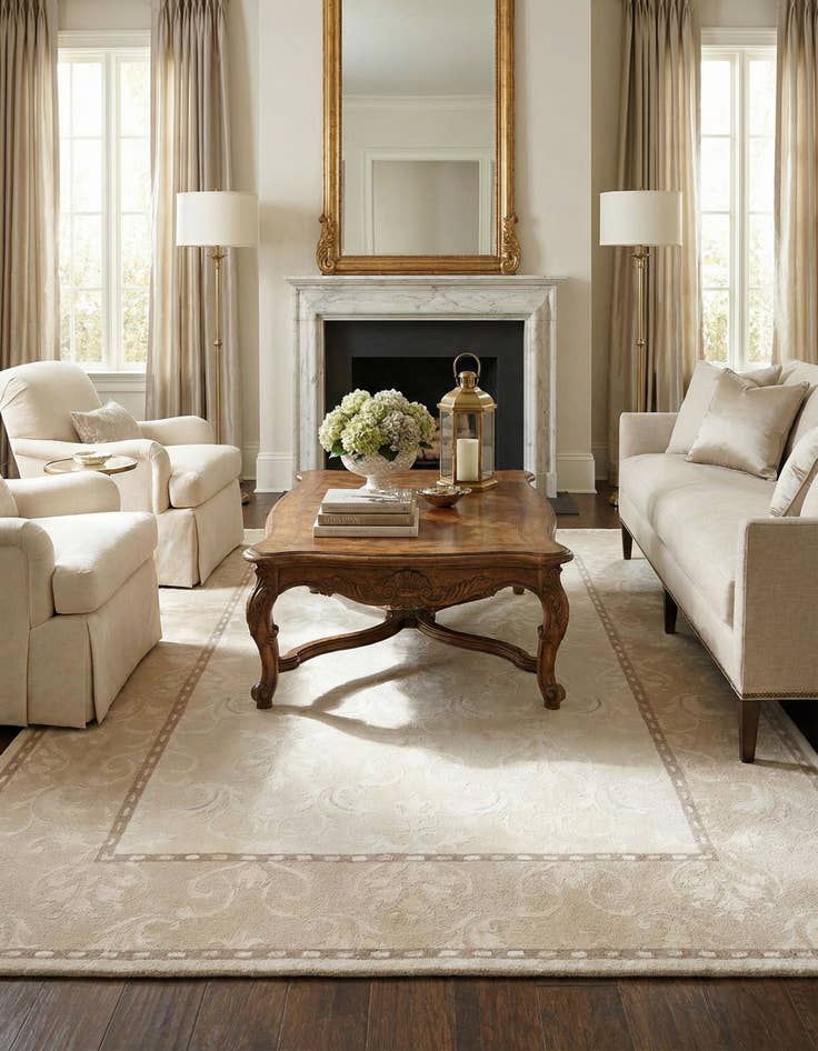 Detail image of  5' 9 x 7' 11  Hand Knotted Darya Wool Rug