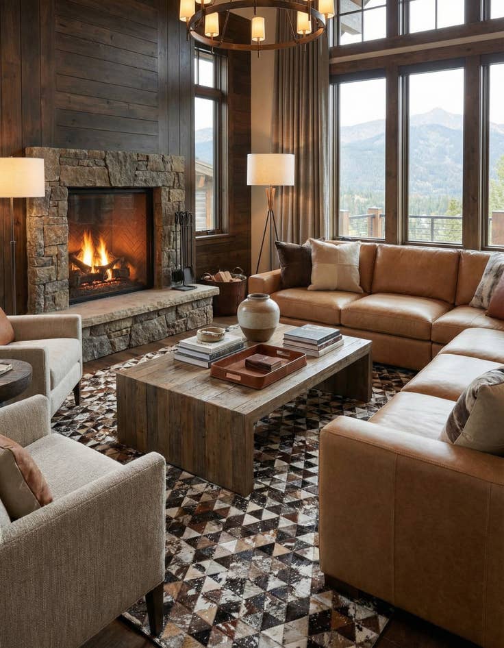 Detail image of  8' 1 x 10' Cowhide Stocks Rug