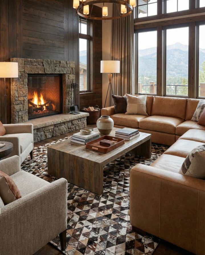 8' 1 x 10' Cowhide Stocks Rug