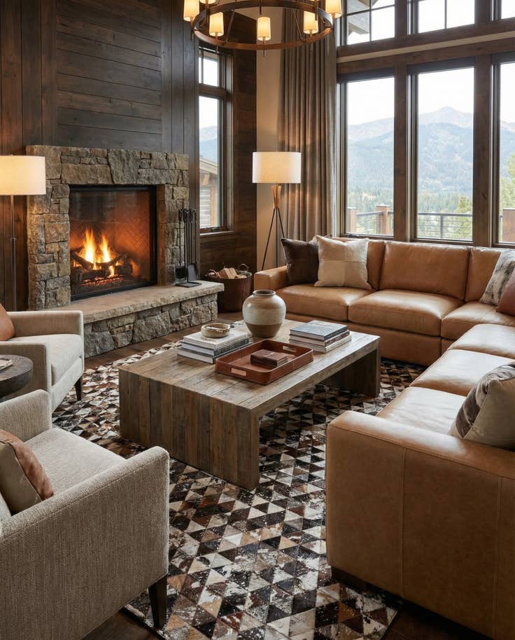 Detail image of 8' 1 x 10' Cowhide Stocks Rug