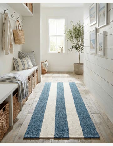2' x 6' 1 Hand Woven Jill Zarin Hamptons Runner Rug