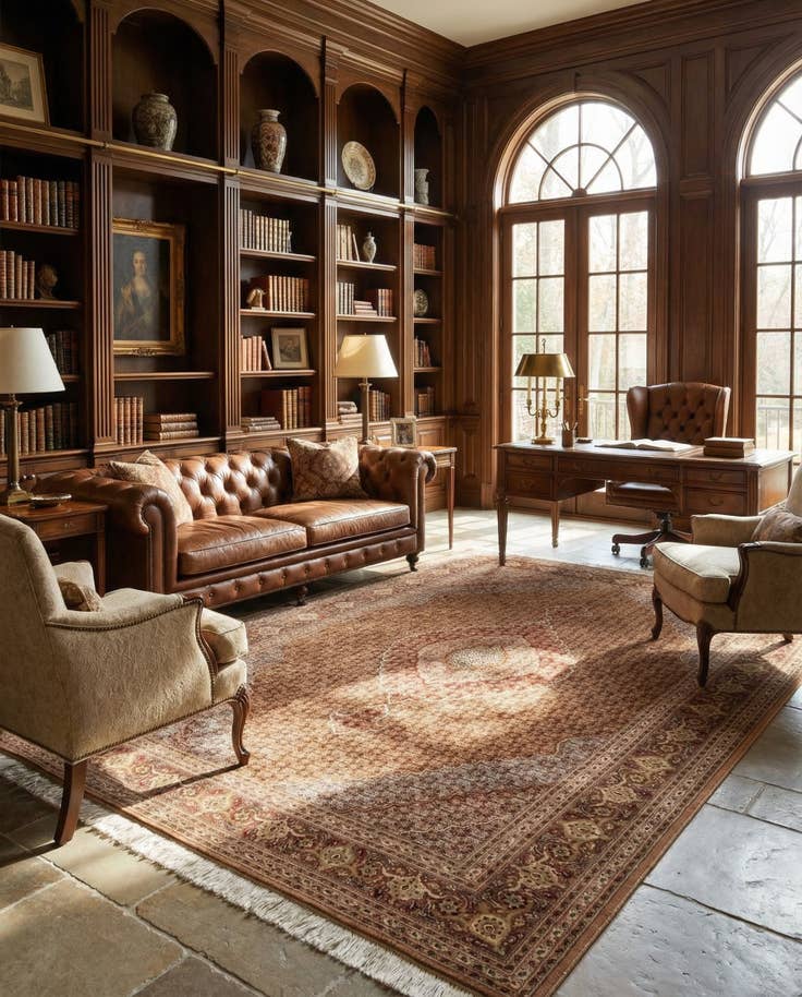Detail image of 6' 9 x 9' 7 Hand Knotted Tabriz Persian Rug
