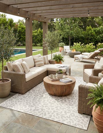 9' x 12' Easy-Clean Safari Indoor / Outdoor Rug